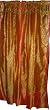 Silk Sari Curtain Drapes-2 Bronze Panels Drapes Window Treatment