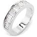18ct White Gold and Diamond Baguette Cut Half Eternity Ring- 1.5ct Dia