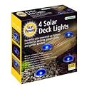 Solar Decking Lights 4 Pack Blue