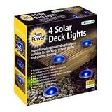 Kitchen & Housewares : Solar Decking Lights 4 Pack Blue