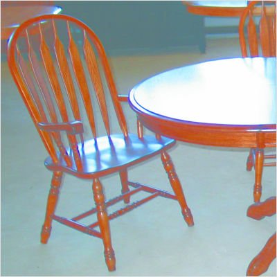 Burnished Oak Yorkshire Dining Arm Chair [Set of 2]