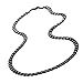 Powerful Mens Necklace Black 316L Stainless Steel Chain 18