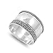 Sterling Silver Women's Bali Ring Wide 925 Band Rope Swirl Design Sizes 5-12