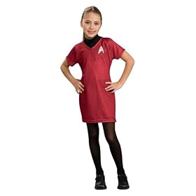 Rubies Costume Co. Star Trek Movie Child's Deluxe Red Dress with Emblem Pin, Small