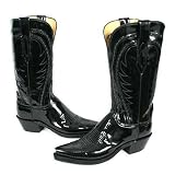 Lucchese -- *N8114 54 B Blk Patent -- Women's Shoes,Boots,Western Boots