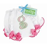Baby Girl Pink Initial Cotton Bloomer, 0 - 6 Months
