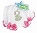 Baby Girl Pink Initial Cotton Bloomer, 0 - 6 Months