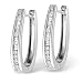 18k White Gold Diamond Channel Set Earring 0.50TCW