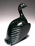 IMAGE OF Inuit Art Outstanding Bird By Mark Pitsiulak/ Stone Carving/ Collectable Sculpture/ Original Signed Eskimo Figurine