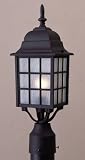 Minka Lavery Outdoor Bridgeport 8716-66 Cast Aluminum 1-LT 100w (18"H x 6"W) Post Lighting in Black