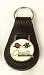 Corvette Sting Ray Cloisonne Key Ring on Black Leather