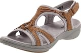 Clarks Women's In-Motion Jump Slingback Sandal,Tan Leather,8.5 M US