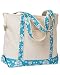 Hyp Sportswear Beach Tote - NATURAL/HAWAIIAN BLUE PRINT - One Size