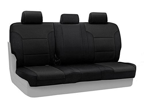 Coverking Custom Fit Center 60/40 Back Seat Cover for Select Honda Pilot Models - Neosupreme (Black)