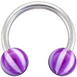 Horseshoe - Violet Beach Ball Circular Barbell