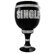 BLACK GLASS PIMP P I M P CUP CLEAR LETTERS "SINGLE"