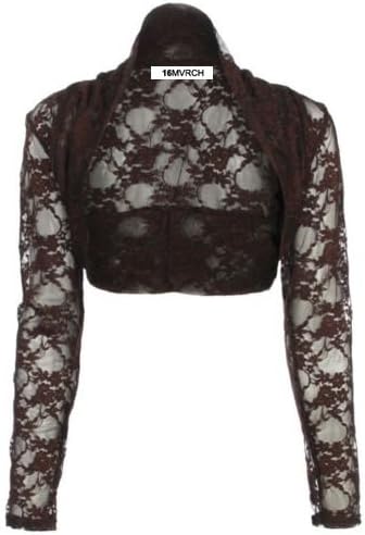 16MVRCH Women's Lace Bolero One Size Brown