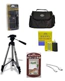 Deluxe Accessory Kit For The Canon FS300 FS31 Flash Memory Camcorder Includes 3 Hour Batttery & Rapid Charger, HDMI Cables, Carrying Case + Tripod + More