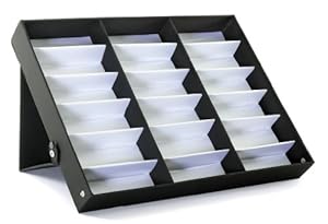 18 Piece Sunglass Eyewear Eye Wear Display Tray Case Stand. Also great for Watches and Jewelry