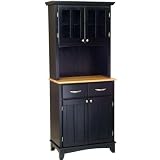 Home Styles Buffet with 2-Door Hutch - Black