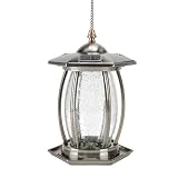 Ethan Taylor Solar LED Lighted Windsor Pewter Bird Feeder NEW IN BOX