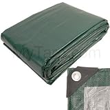 15' x 30' Heavy Duty Poly Canopy Tent Boat RV or Pool Cover Tarp in Green Black by TRP Inc.
