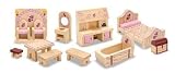Melissa & Doug Deluxe Wooden Princess Castle Accessory Set: Prince Castle Furniture, Royal Family Wooden Doll Set, and Castle Wooden Figure Set