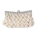 LadyGirl Knit-Style Prom & Party Evening Handbag With Crystals, Clutch Bag, Gift Ideas--Colors Various, Price/Piece