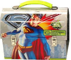  SUPERMAN Dome Tin Lunch Box - Midair