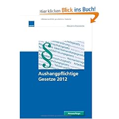 Aushangpflichtige Gesetze 2012