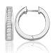 14k White Gold Diamond Oval Hoop Earring (1/2 cttw, G-H Color, I1 Clarity)