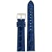 Crocodile Watch Band Genuine Blue Stitching Padded 22 millimeter