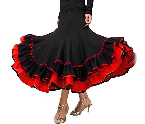 (Wansi) 発表会用 ワルツ ラテン系 豪華 ダンスドレス ワルツ専用スカート 社交ダンスドレス モダンダンス 衣装 開場ドレス ワンピース