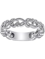 10k White Gold Diamond Ring (1/8 cttw, H-I Color, I1-I2 Clarity)