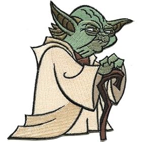 Star Wars Lucas Films Movie Yoda W/ Cane Jedi Iron on Patch