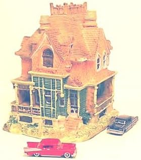 Miniature detailed Victorian House #24 for possible use with N scale trains