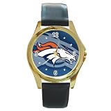 Denver-Broncos Gold Metal Watch