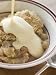 Bowl of Apple Crumble with Custard Being Poured over - 24