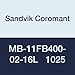 Sandvik Coromant MB-11FB400-02-16L 1025 PVD Coated Carbide CoroCut MB Parting and Face Grooving Insert, Left Cut, Size 11
