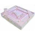 Baby Photo Album for 24 4x6 pictures, pink fabric cover, white slip-in pockets; great gift!