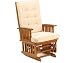 Stork Craft Traditional Glider in Cognac With Beige Cushion