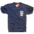 FDNY T-SHIRT, Officially Licensed Crewneck Embroidered New York Fire Department Tee, Navy