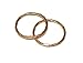 14mm 22K GOLD OVER SOLID STERLING SILVER TWISTED HINGED HOOP EARRINGS, Easy On & Off !