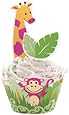 Wilton Jungle Pals Cupcake Wraps'n Pix, 12 Count