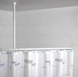 Wenko Ceiling support for telscopic shower rods 25 mm, length 57 cm white