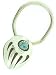 Navajo Sterling-silver Bear-paw W/Genuine turquoise Key Ring