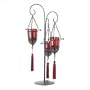 Tassel Votive Candle Holder Metal Glass Centerpiece