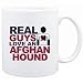 Mug White " Real guys love a Afghan Hound " Dogs