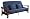 Serta Redbud Naples Full Futon Set with Pillows, Espresso/Navy