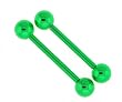 Anodized Green Titanium Barbell - 16g - 16mmx5mm Ball (Sold as Pair)